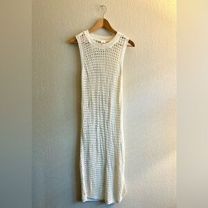 Shade & Shore Open Knit Maxi Dress - White